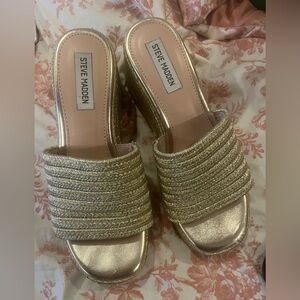 Steve Madden Gold platform sandals